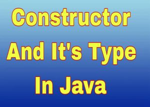 Constructor and it's type