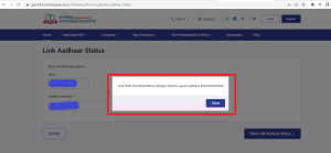 Link pan with Aadhar card